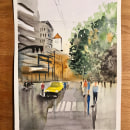 My project in Urban Landscapes in Watercolor course. Watercolor Painting project by ulrikesteffen - 11.08.2020
