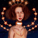 Star Child- Final Project. Ilustração tradicional, Design de personagens, Desenho, e Desenho de retrato projeto de Valentina Osman - 21.11.2020