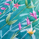 Técnicas de acuarela en negativo: flores mediterráneas. Un progetto di Pittura ad acquerello di Sara Merino - 23.11.2020