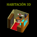 Habitación 3D. 3D, and 3D Modeling project by Mario Cañas - 02.28.2020