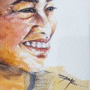 My project in Artistic Portrait with Watercolors course: MY WIFE'S PORTRAIT. Watercolor Painting project by Diego Del Giudice - 11.28.2020