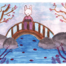 Mi Proyecto del curso: Ilustración en acuarela con influencia japonesa. Un proyecto de Pintura a la acuarela de Agustín Donoso Girón - 28.11.2020