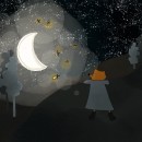 A Fox Who Loved the Moon. Desenho digital projeto de michellemariesharp - 28.11.2020