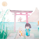 Proyecto: Ilustración en acuarela con influencia japonesa. Traditional illustration, and Watercolor Painting project by Carty Party - 11.30.2020