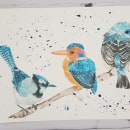 Mi Proyecto del curso: Acuarela artística para ilustración de aves. Artistic Drawing project by Melina Montú - 12.10.2020