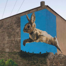 oH, it's a RABBIT!. Traditional illustration, Street Art, and Naturalistic Illustration project by Lara Gombau - 12.15.2020