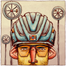 El ciclista. Ilustração tradicional, Desenho, e Pintura em aquarela projeto de Jorge Cha - 18.12.2020