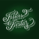 Lettering Felices Fiestas. Lettering, e Lettering 3D projeto de Bárbara Rivero - 26.12.2020
