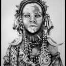 african women - ballpoint pen. Un proyecto de Dibujo de Marta Fevereiro - 27.12.2020