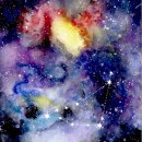 Capricornio en otra galaxia. Un proyecto de Pintura a la acuarela y Dibujo digital de Nuria Robles - 27.12.2020