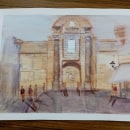 La Puerta de la Ciudadela en 1868, en Montevideo Uruguay. Watercolor Painting project by Magdalena Cecilia Trías Ricci - 12.31.2020