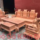 Bộ ghế tần thủy hoàng tayc cột 12 gỗ hương đá giá chỉ 28tr. Architecture project by Đồ Gỗ Vũ Huy - 01.05.2021
