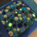 Pebbles cushion, machine free embroidery, with guidance from Alexandra Waylett . Bordado projeto de Jane Smith - 11.01.2021