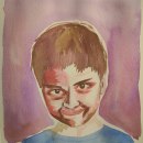 O meu Retrato artístico em aquarela. Watercolor Painting project by Ana Quintas - 01.17.2021