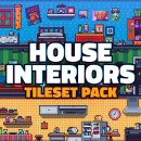 Pixel Art Tileset: House Interiors. Um projeto de Videogames, Pixel Art, Design de videogames e Desenvolvimento de videogames de Daniel Benítez - 09.01.2020