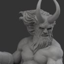 Viking Hellboy - 2018. Sculpture, 3D Modeling, and 3D Character Design project by Ángel López-Bravo Cifuentes - 09.22.2018