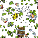 Mi Proyecto del curso: Diseño de patrones ilustrados - Las casitas de los pájaros . Un progetto di Illustrazione tradizionale e Pattern design di Cinzia Diodati - 23.01.2021