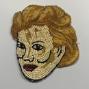My project in Beaded Embroidery Portraits course. Embroider project by Gabrielli Raya - 01.27.2021