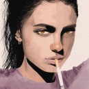Smoqueen.. Drawing, Portrait Illustration, Portrait Drawing, Artistic Drawing, and Digital Drawing project by Ana Amarante - 02.01.2021