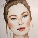 My project in Watercolor Portrait from a Photo course. Pintura em aquarela projeto de annmariemaziade - 02.02.2021