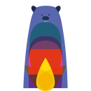 Folk Bear. Traditional illustration project by Vanessa Binder - 01.02.2021