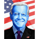 Joe Biden Poster . Een project van Redactionele illustratie van Abraham García - 10.01.2021