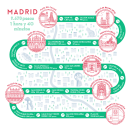 Walking Guides maps illustrations - Venoruton. GSK.. Un proyecto de Diseño gráfico e Ilustración vectorial de Juan Medina Manrique - 12.01.2018