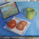 My project in Oil Painting for Beginners course. Oil Painting project by Claudine Dufour - 02.08.2021