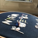 My project in Introduction to Raised Embroidery course. Een project van  Ontwerp van Diane Miller - 09.02.2021