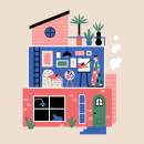 Casa de mi vecino. Un proyecto de Ilustración tradicional de Camipepe - 15.02.2021