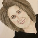 My project in Watercolor Portrait from a Photo course. Pintura em aquarela projeto de Carleen Desautels - 19.02.2021