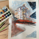 My project in Architectural Sketching with Watercolor and Ink course. Sketching project by Krüger André - 02.22.2021