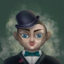My portrait of Nick Carraway. Traditional illustration, Character Design, and Digital Illustration project by Serhio BaKalyna - 02.22.2021