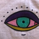 Camisa oversize denim ojos. Un proyecto de Diseño, Ilustración tradicional y Diseño de moda de Dalila Guzmán Blanco - 01.03.2021
