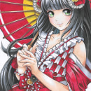 Scarlet : Coloring with Markers . Un projet de Illustration traditionnelle, Dessin , et Manga de Taniidraw - 02.03.2021