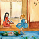 Mi Proyecto del curso: Ilustración en acuarela con influencia japonesa. Un proyecto de Pintura a la acuarela e Ilustración con tinta de Gaby Grover - 06.03.2021