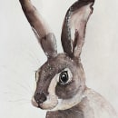 Rabbit. Watercolor Painting project by aleksandra_mz - 03.06.2021