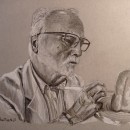 Retrato a Fernando Salvador. Pencil Drawing, Drawing, Portrait Drawing, Realistic Drawing, and Artistic Drawing project by Carlos Saldaña Arjomil - 02.05.2021