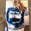 Upcycle a denim jacket with water colors. Fashion Design project by Carlos Garate - 03.09.2021