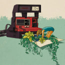 Polaroid.. Een project van Traditionele illustratie, Digitale illustratie,  Botanische illustratie,  Illustratie met inkt y Redactionele illustratie van María José Andúgar - 10.03.2021
