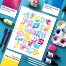ABC - Dibujar diferentes clases de letras como método creativo.. Un proyecto de Lettering, Pintura a la acuarela, H y lettering de Pauli Rodríguez - 09.03.2021