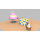 Birthday objects 3d low poly. 3D, and 3D Animation project by facunaranda - 12.03.2020