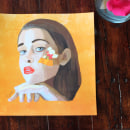 Sueño naranja. Digital Illustration, Portrait Illustration, and Digital Drawing project by Karime Sanchez - 09.11.2020