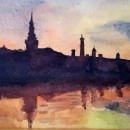 Atardecer. Watercolor Painting project by susana guarnes - 03.12.2021