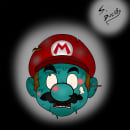 Dibujo digital de Mario Zombie Grime Style. Digital Drawing project by Sebastian Duclós Mascaro - 10.02.2020