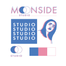 Moonside Studio Branding. Un proyecto de Br, ing e Identidad, Diseño gráfico y Dibujo digital de C Hardita - 11.07.2020