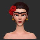 Frida Kahlo toon. 3D, Character Animation, 3D Animation, and 3D Character Design project by Jesus Garcia - 12.19.2019