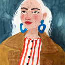NINA. Un proyecto de Ilustración, Diseño de moda, Pintura a la acuarela y Dibujo de Retrato de Valentina Armstrong - 16.03.2021
