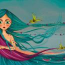 Mujer de agua... florecimiento. Un proyecto de Ilustración digital de Melissa Moreno Hernandez - 10.03.2021