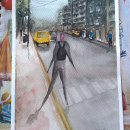 Mi Proyecto del curso: Paisajes urbanos en acuarela. Street Art, and Watercolor Painting project by Trinidad Nellar - 03.22.2021